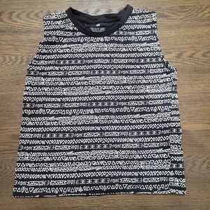 H&M Black and White Boxy Muscle Tee